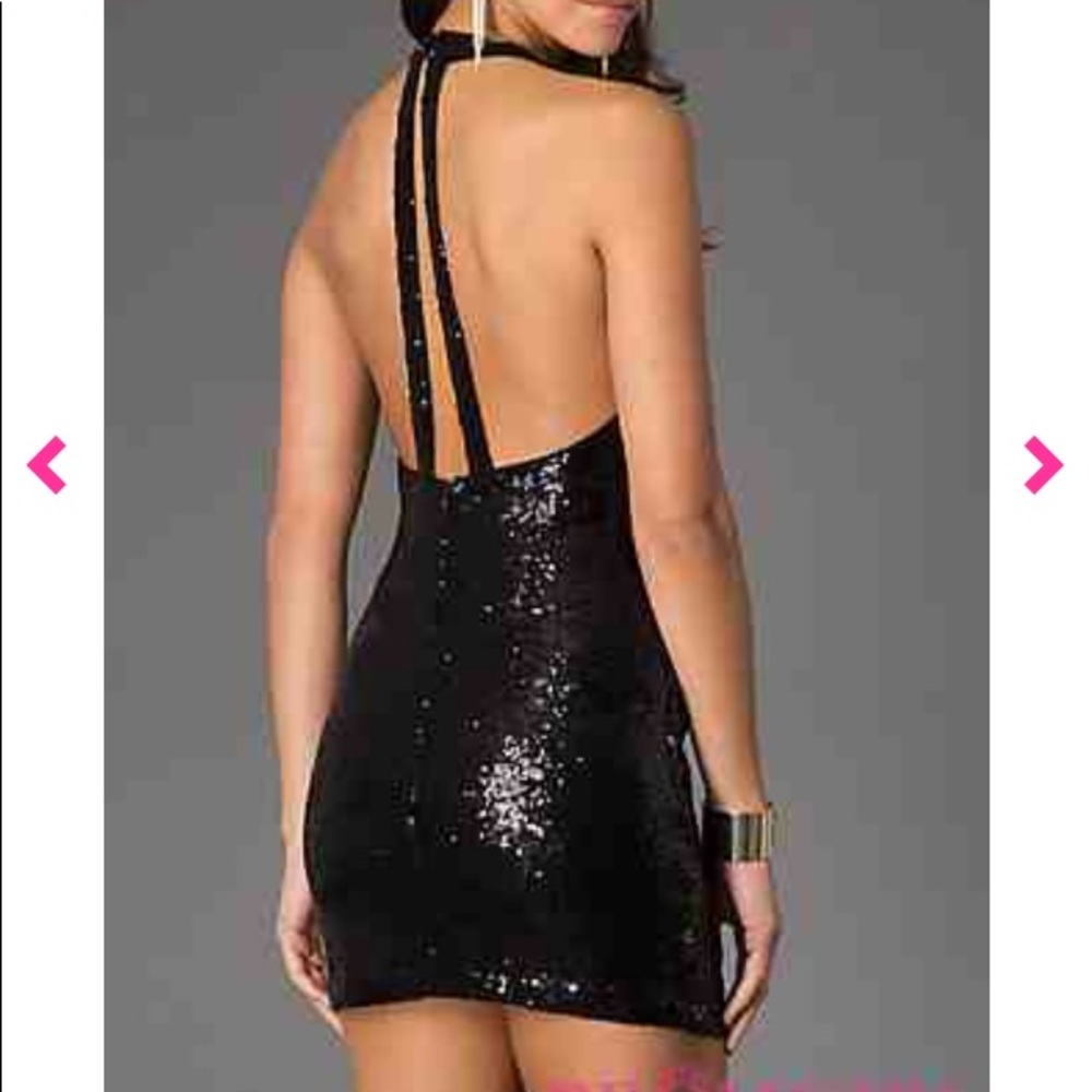 Saved by the Dress (Cecico) black sequin mini Christmas Party Parties sexy